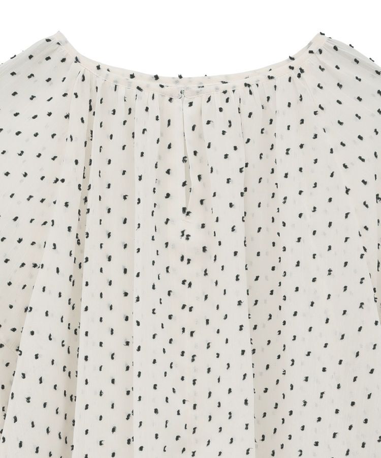 YECCA VECCA「シアードットジャガードブラウス」|シャツ・ブラウス|