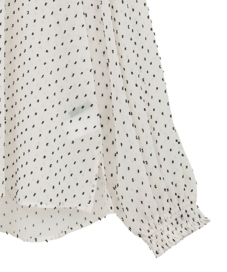 YECCA VECCA「シアードットジャガードブラウス」|シャツ・ブラウス|