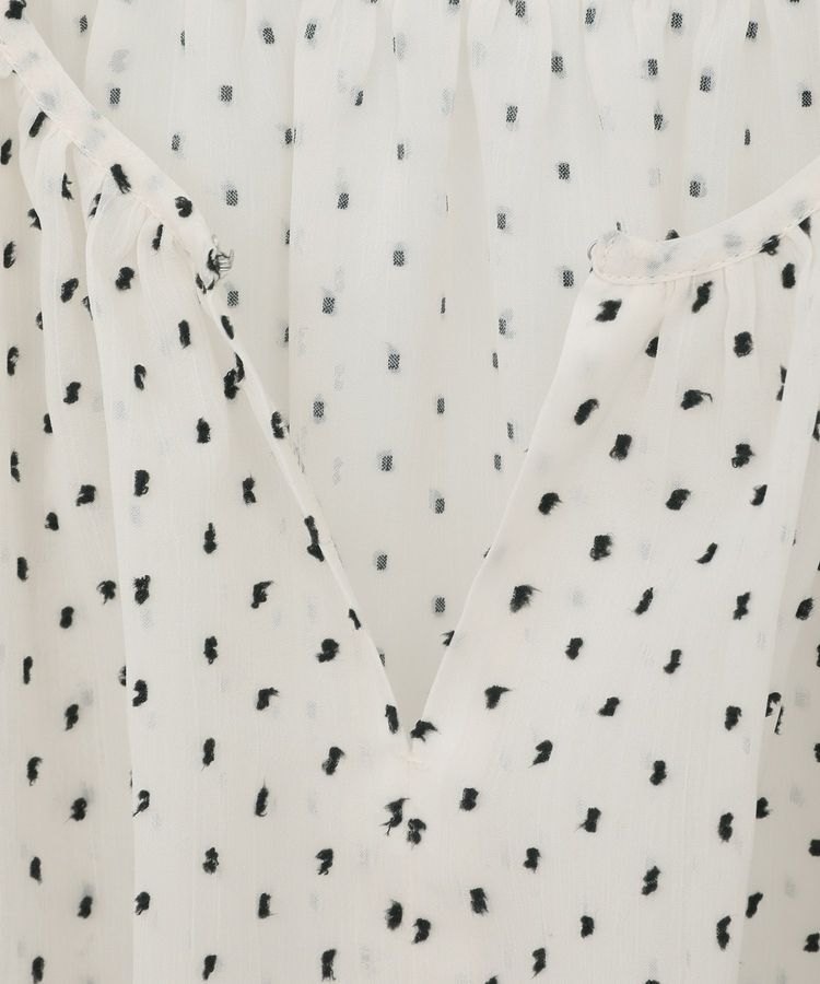 YECCA VECCA「シアードットジャガードブラウス」|シャツ・ブラウス|