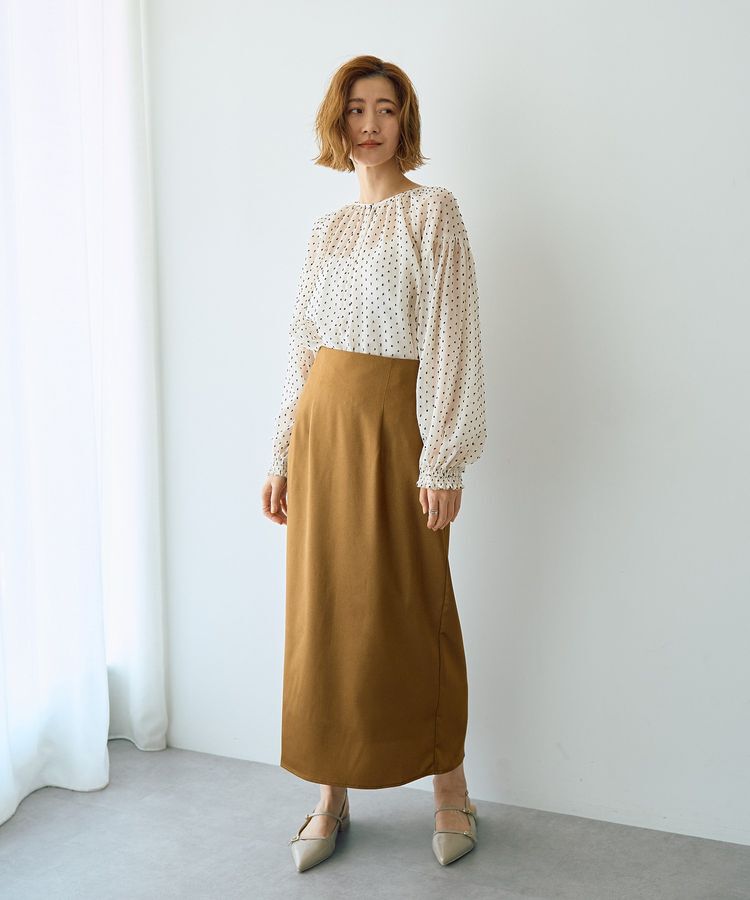 YECCA VECCA「シアードットジャガードブラウス」|シャツ・ブラウス|