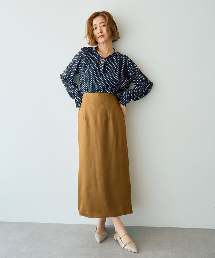 YECCA VECCA「ジオメ柄ボウタイブラウス」|シャツ・ブラウス|