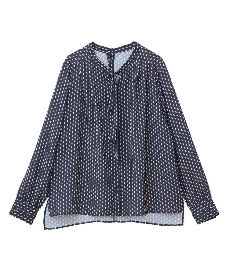 YECCA VECCA「ジオメ柄ボウタイブラウス」|シャツ・ブラウス|