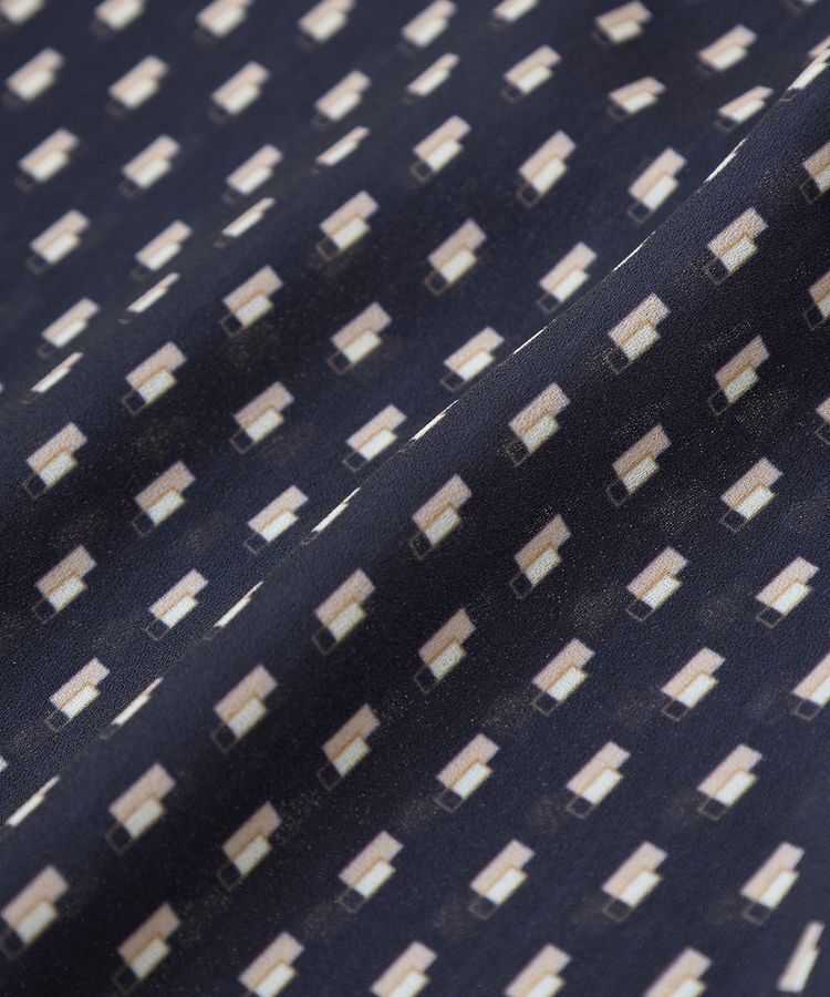 YECCA VECCA「ジオメ柄ボウタイブラウス」|シャツ・ブラウス|