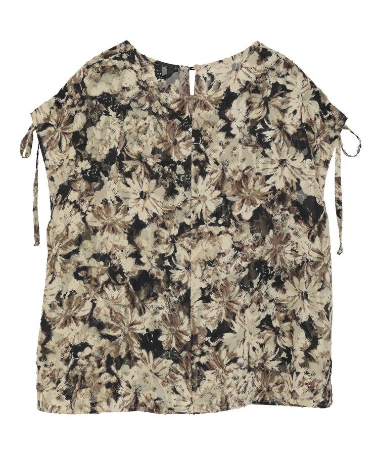 YECCA VECCA「【DOLL UP OOPS】フラワープリントギャザーブラウス」|シャツ・ブラウス|