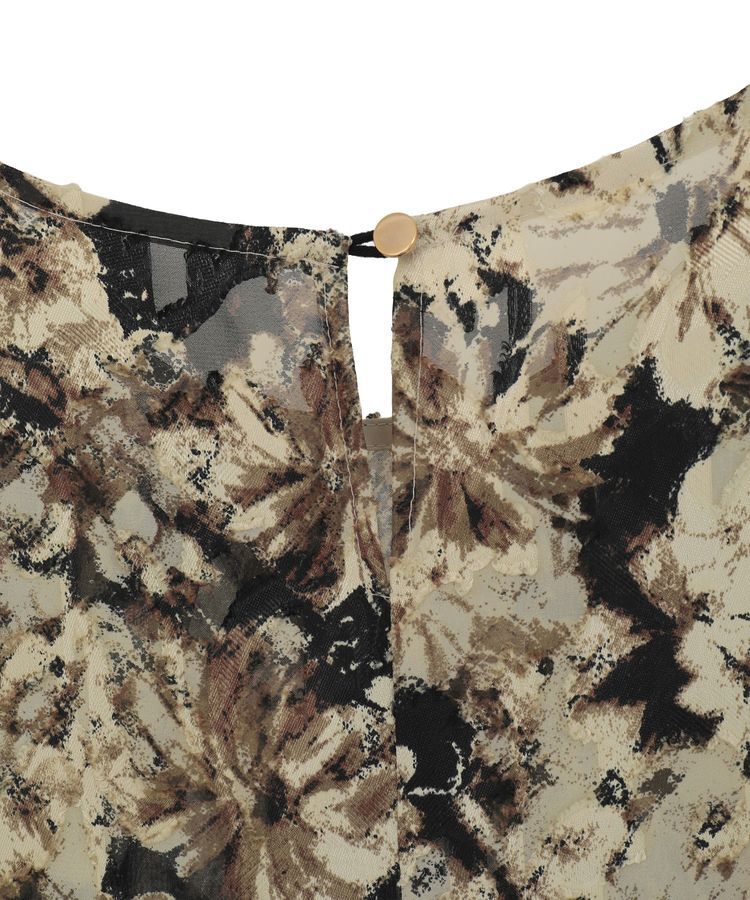 YECCA VECCA「【DOLL UP OOPS】フラワープリントギャザーブラウス」|シャツ・ブラウス|