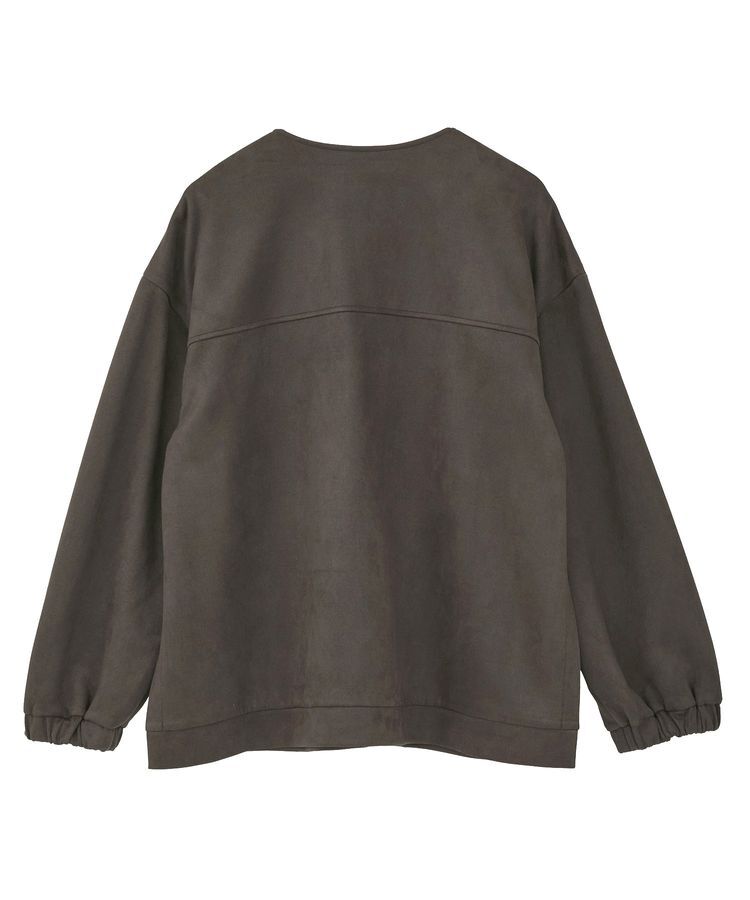 YECCA VECCA「サイドプリーツノーカラーブルゾン」|ブルゾン・スタジャン|