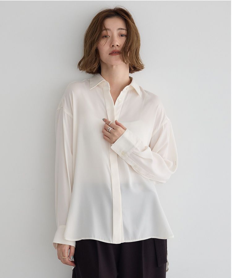 YECCA VECCA「ヴィンテージサテンシャツ」|シャツ・ブラウス|