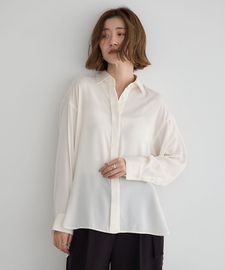 YECCA VECCA「ヴィンテージサテンシャツ」|シャツ・ブラウス|