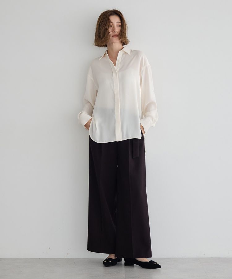 YECCA VECCA「ヴィンテージサテンシャツ」|シャツ・ブラウス|