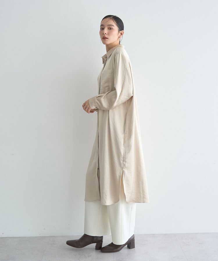 Editt by YECCA VECCA「ヴィンテージサテンシャツワンピース」|ワンピース|