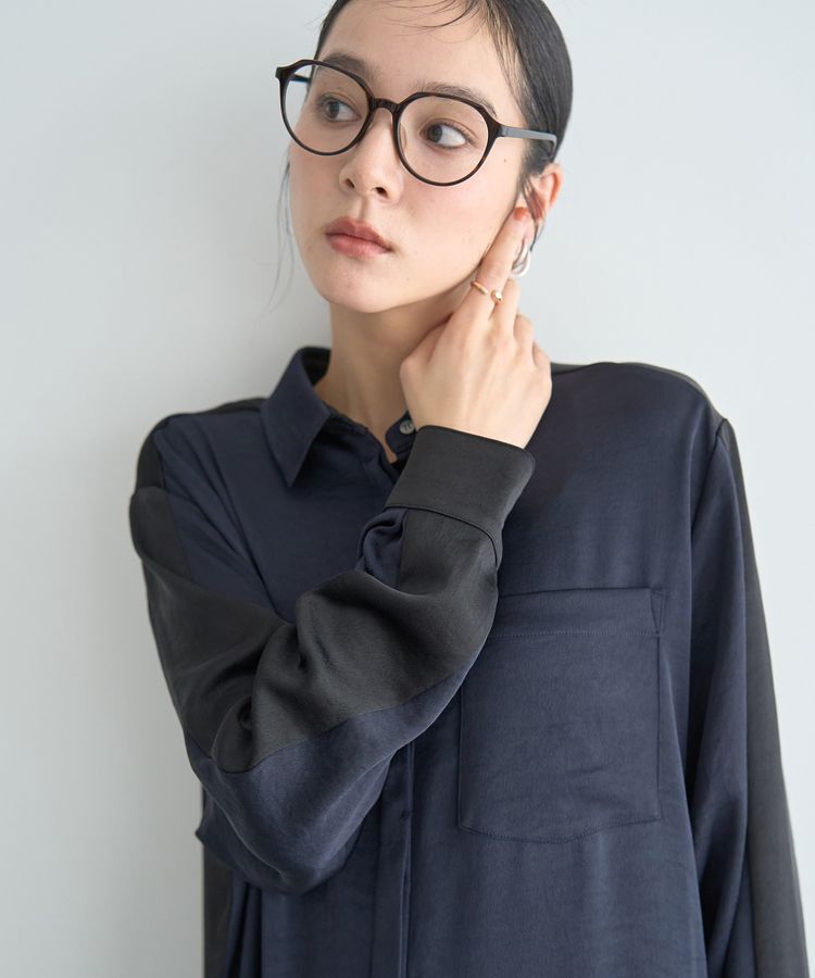 Editt by YECCA VECCA「ヴィンテージサテンシャツワンピース」|ワンピース|