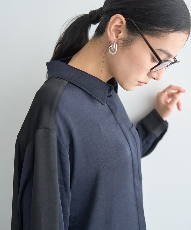 Editt by YECCA VECCA「ヴィンテージサテンシャツワンピース」|ワンピース|