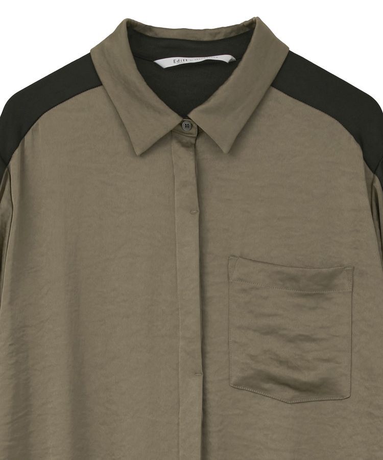 Editt by YECCA VECCA「ヴィンテージサテンシャツワンピース」|ワンピース|