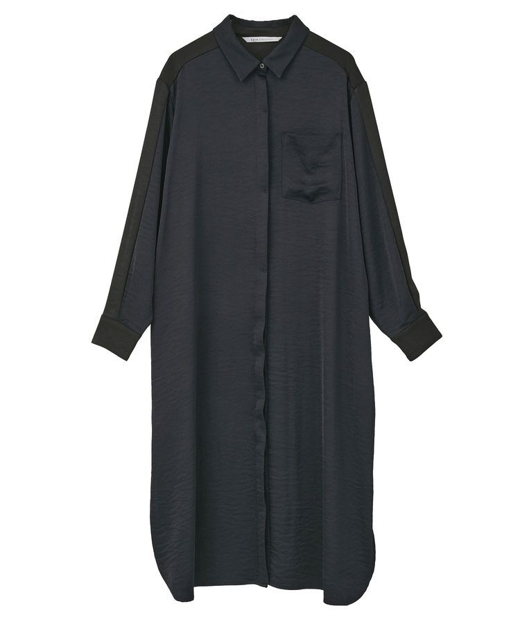 Editt by YECCA VECCA「ヴィンテージサテンシャツワンピース」|ワンピース|