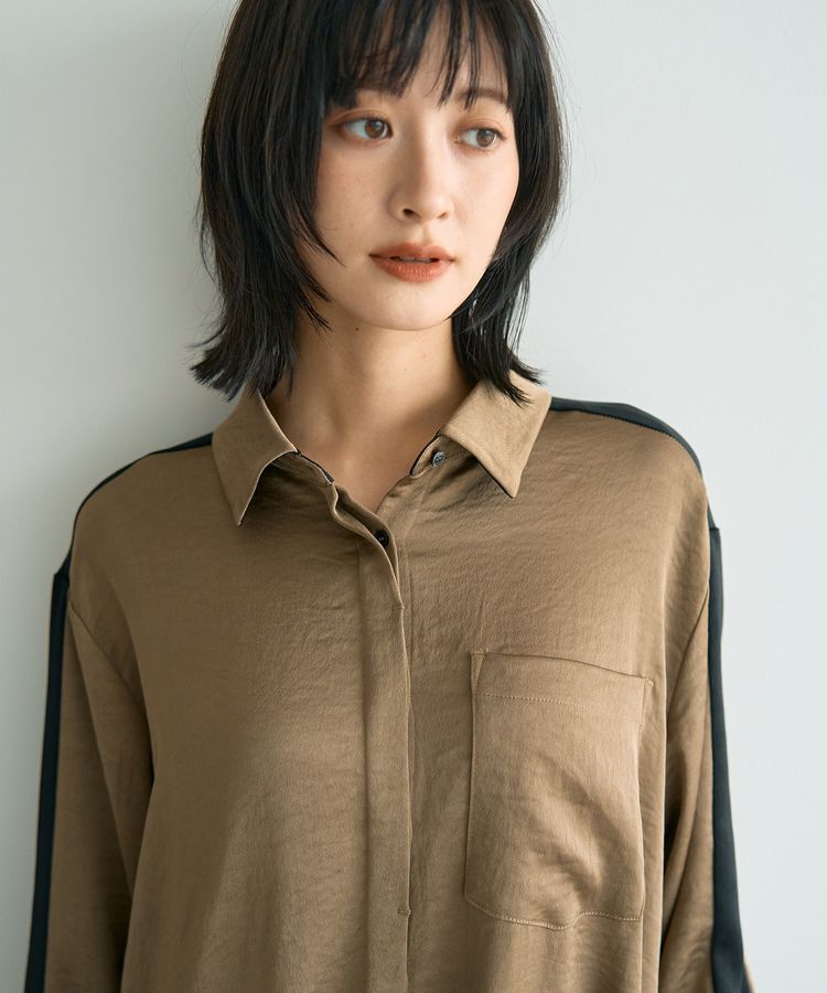 Editt by YECCA VECCA「ヴィンテージサテンシャツワンピース」|ワンピース|