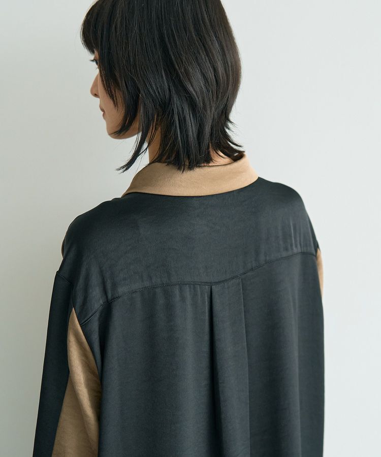 Editt by YECCA VECCA「ヴィンテージサテンシャツワンピース」|ワンピース|