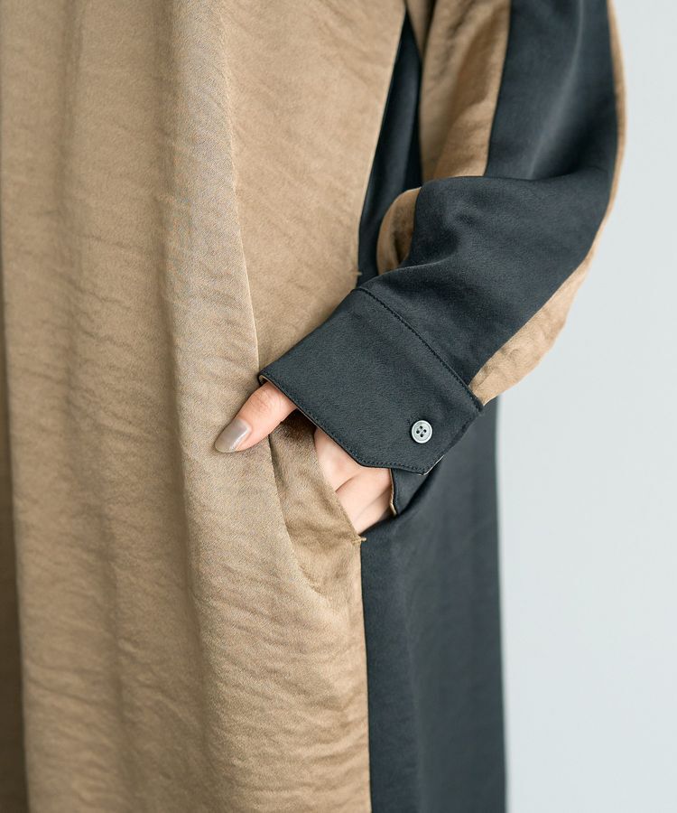 Editt by YECCA VECCA「ヴィンテージサテンシャツワンピース」|ワンピース|