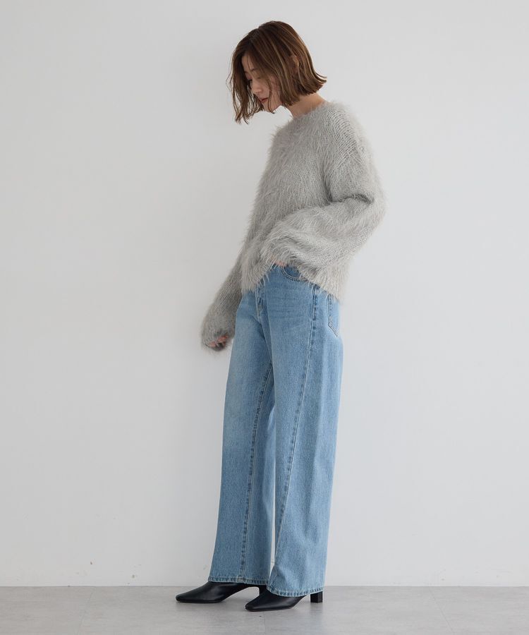 Editt by YECCA VECCA「フェザーMIXロービングニット」|ニット・セーター|