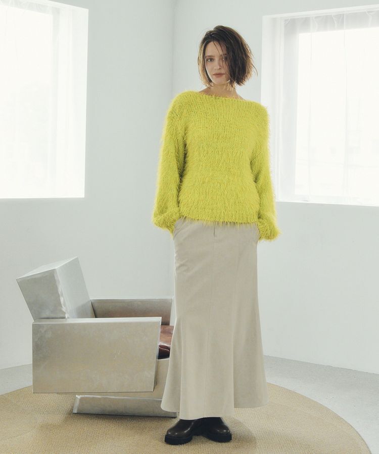 Editt by YECCA VECCA「フェザーMIXロービングニット」|ニット・セーター|
