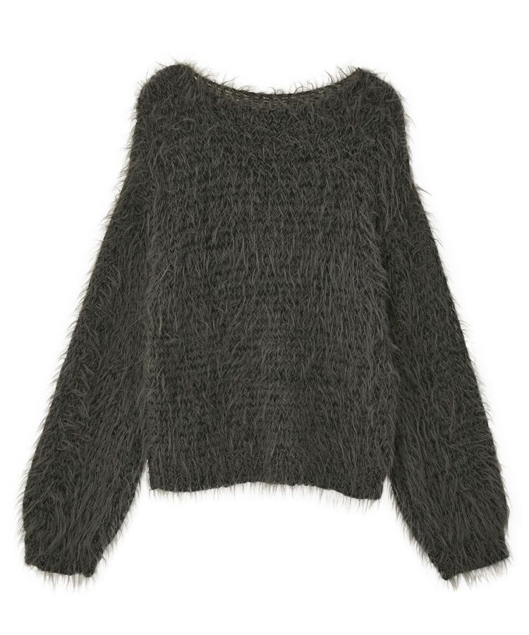 Editt by YECCA VECCA「フェザーMIXロービングニット」|ニット・セーター|