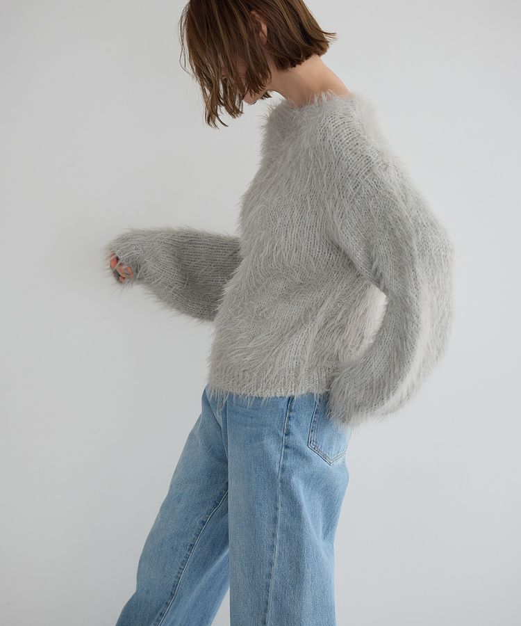 Editt by YECCA VECCA「フェザーMIXロービングニット」|ニット・セーター|