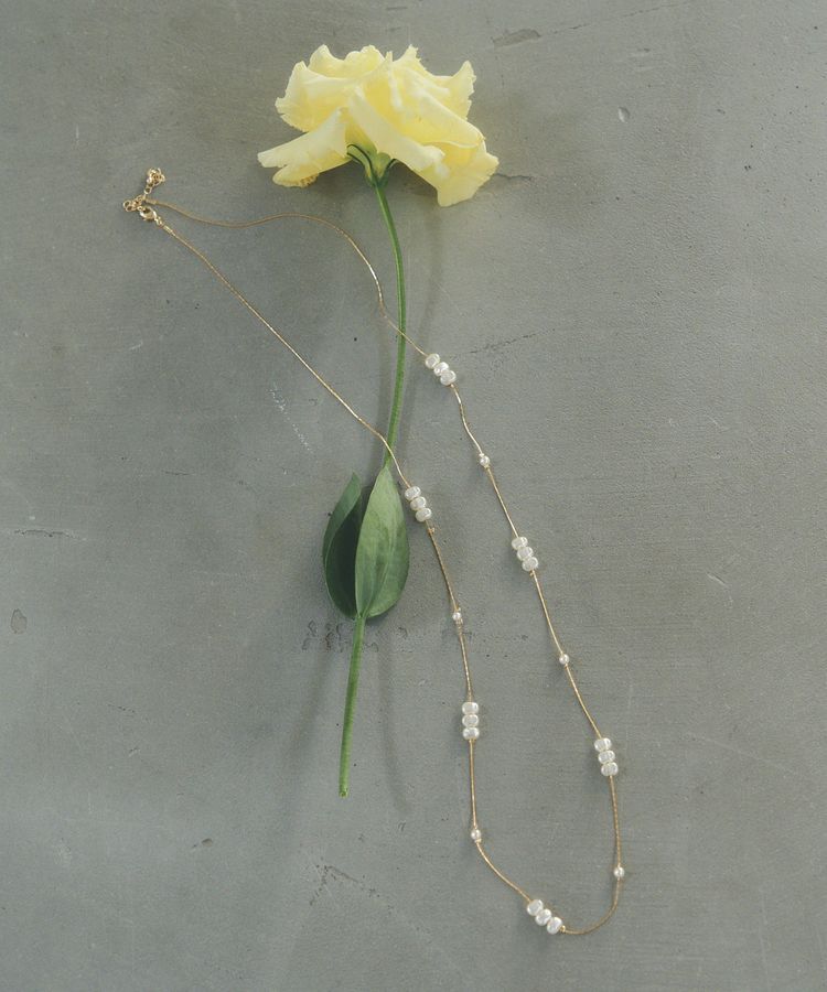 YECCA VECCA「パールMIXロングネックレス」|ネックレス|