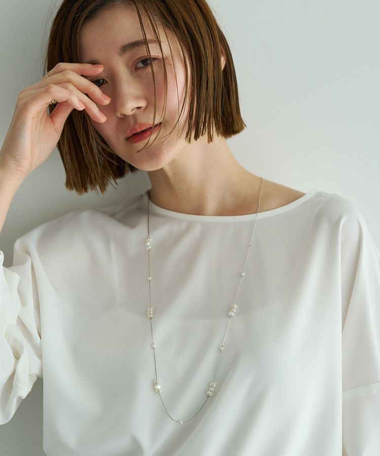 YECCA VECCA「パールMIXロングネックレス」|ネックレス|