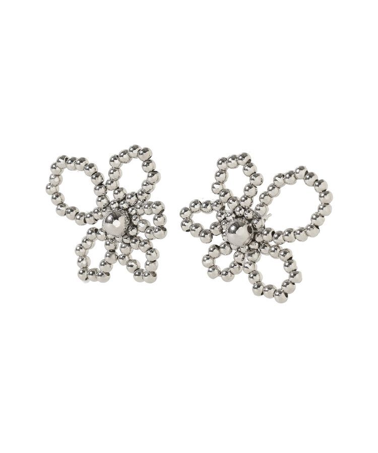 YECCA VECCA「メタルビーズフラワーピアス」|ピアス|