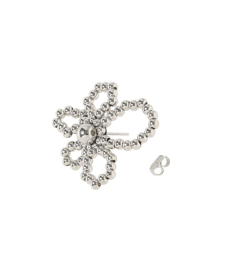 YECCA VECCA「メタルビーズフラワーピアス」|ピアス|