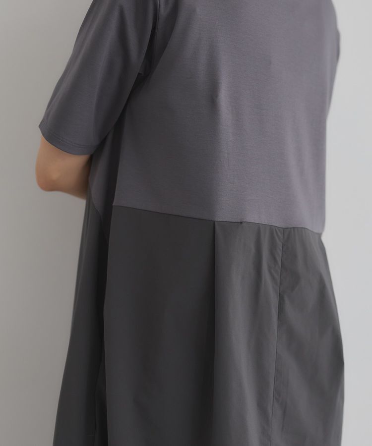 GARAGE OF GOOD CLOTHING「異素材切り替えコクーンワンピース」|ワンピース|