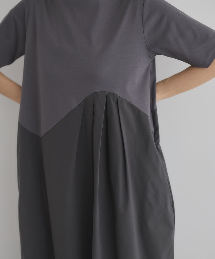 GARAGE OF GOOD CLOTHING「異素材切り替えコクーンワンピース」|ワンピース|