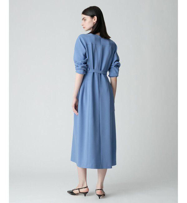 allureville「ダブルアムンゼンVネックタックワンピース」|ワンピース|