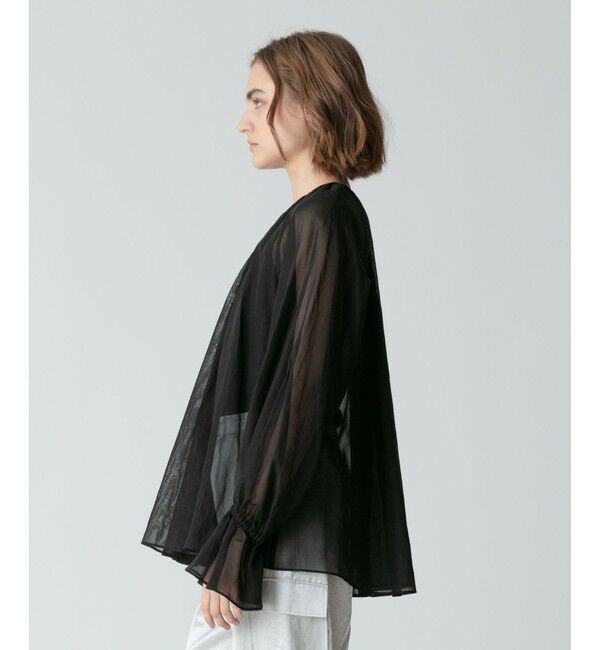 allureville「シアーオーガンギャザーブラウス」|シャツ・ブラウス|