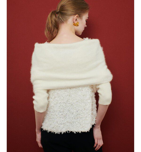 LOULOU WILLOUGHBY「【LOULOU WILLOUGHBY】クロスアームニット」|ストール|