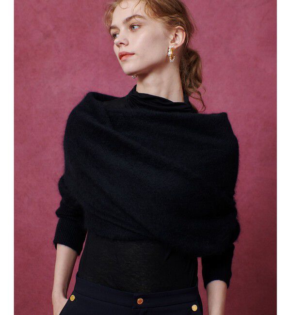 LOULOU WILLOUGHBY「【LOULOU WILLOUGHBY】クロスアームニット」|ストール|