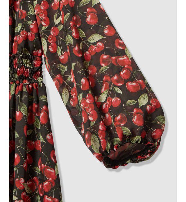 LOULOU WILLOUGHBY「【LOULOU WILLOUGHBY】LISAチェリープリント リボンワンピース」|ワンピース|