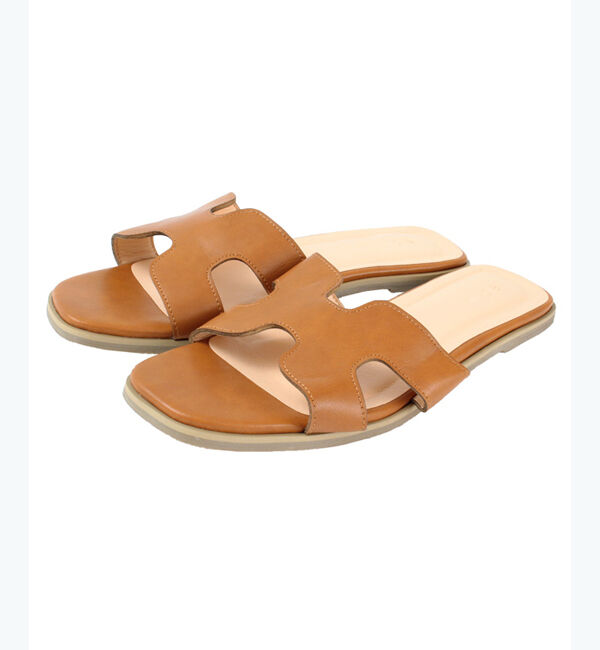 titivate「フラットスクエアサンダル」|サンダル|