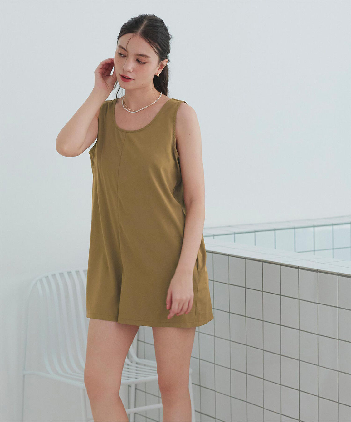 SEA DRESS「シンプルタンクトップオールインワン/水着」|コンビネゾン|