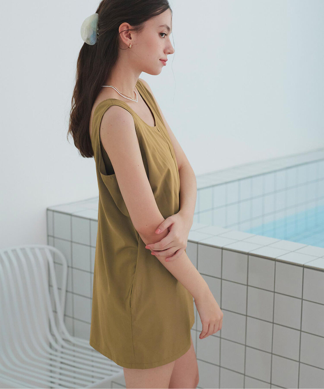 SEA DRESS「シンプルタンクトップオールインワン/水着」|コンビネゾン|