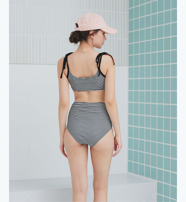 SEA DRESS「パイピングデザインハイウエストビキニ/水着」|ビキニ|