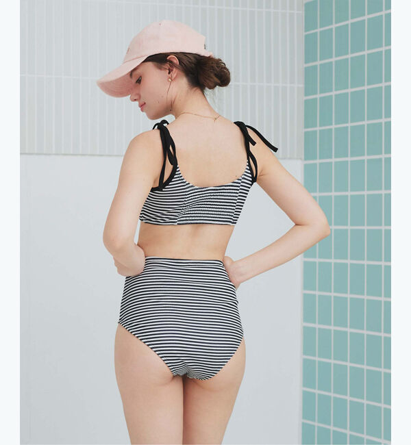 SEA DRESS「パイピングデザインハイウエストビキニ/水着」|ビキニ|
