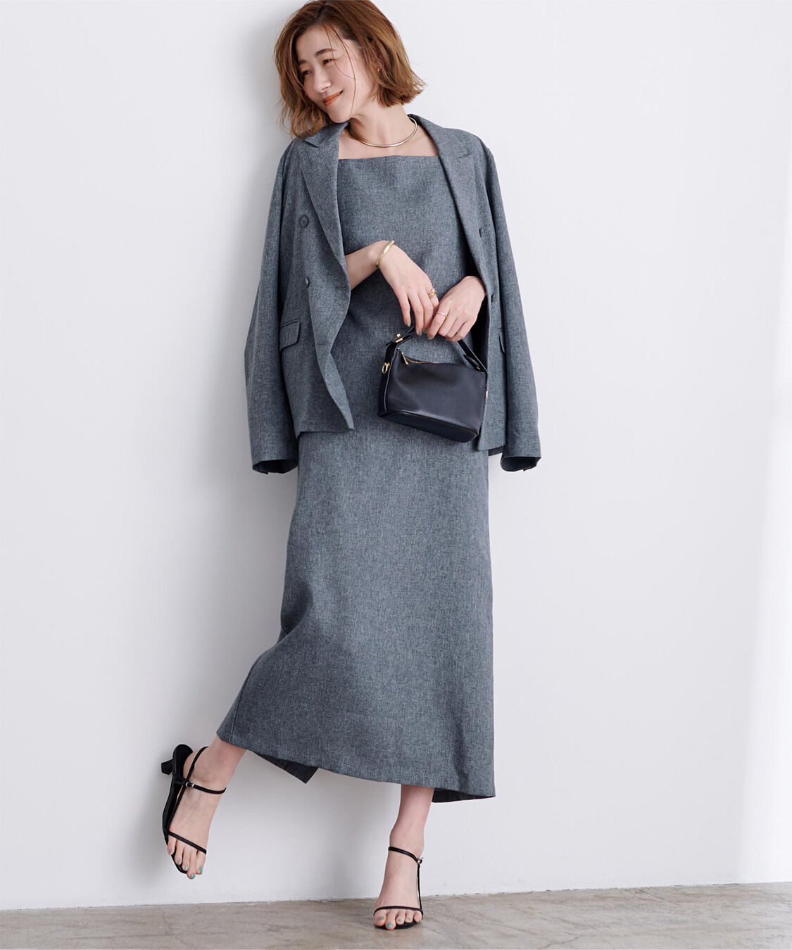 ur's「リネンライクダブルブレストジャケット」|テーラードジャケット|