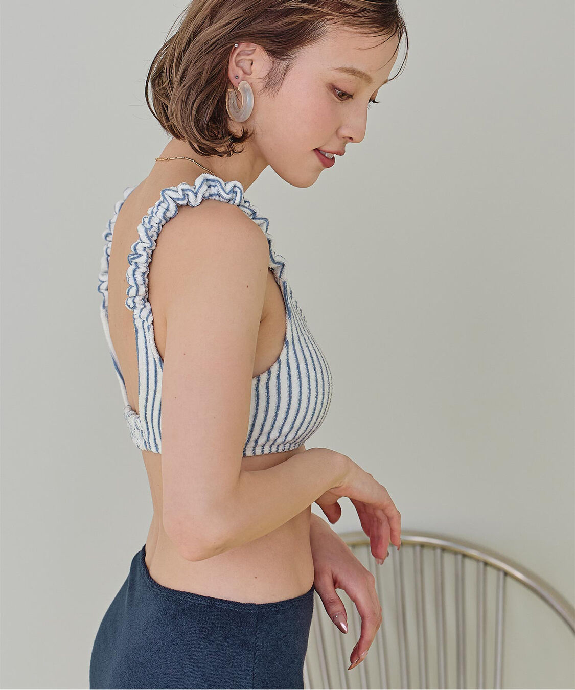 SEA DRESS「ﾊﾟｲﾙ地ｼｮﾙﾀﾞｰｷﾞｬｻﾞｰﾋﾞｷﾆ/水着」|ビキニ|