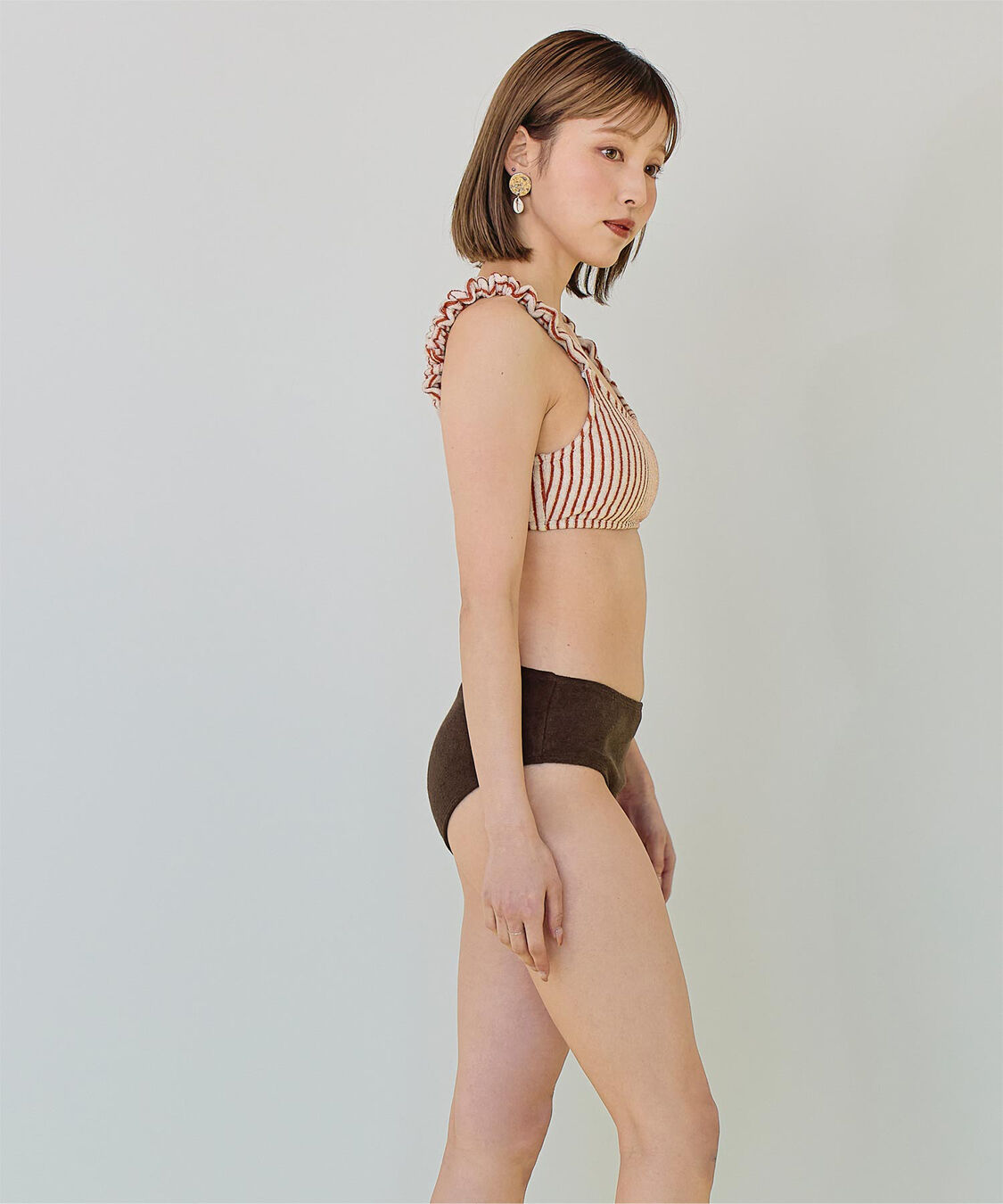 SEA DRESS「ﾊﾟｲﾙ地ｼｮﾙﾀﾞｰｷﾞｬｻﾞｰﾋﾞｷﾆ/水着」|ビキニ|