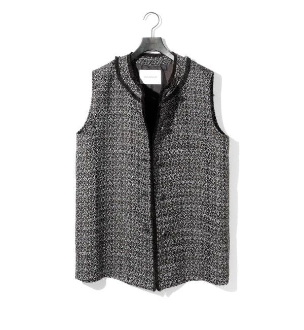 MIDIUMISOLID「MIDIUMISOLID for Ladies ツイードクルーネックジレ」|ベスト・ジレ|