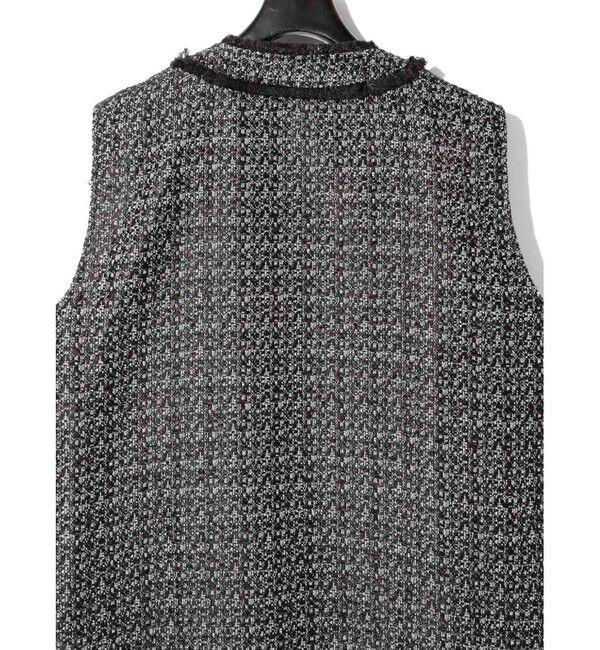 MIDIUMISOLID「MIDIUMISOLID for Ladies ツイードクルーネックジレ」|ベスト・ジレ|