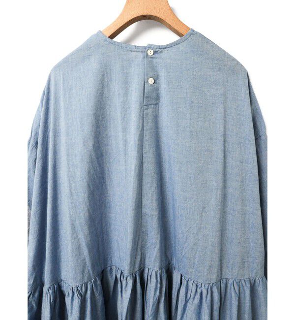 MidiUmi「MidiUmi シャンブレーギャザーワンピース」|ワンピース|