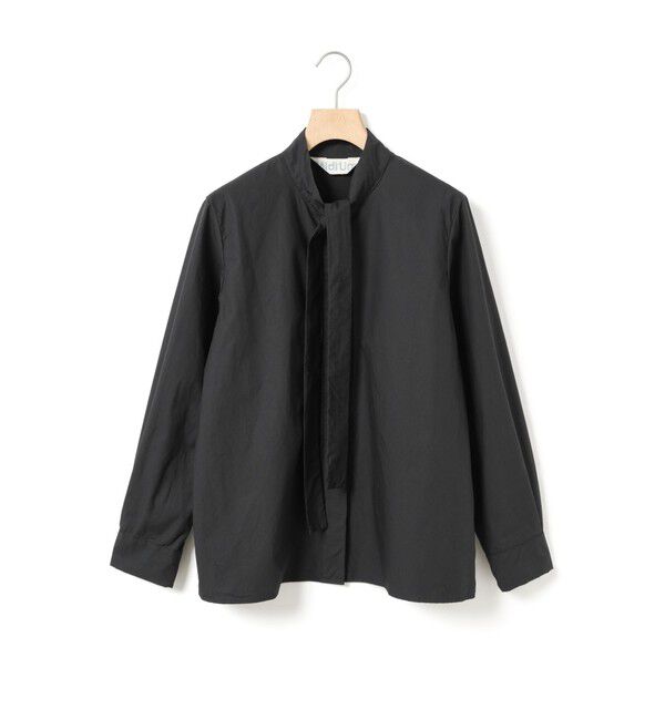 MidiUmi「MidiUmi タイネックシャツ」|シャツ・ブラウス|ブラック