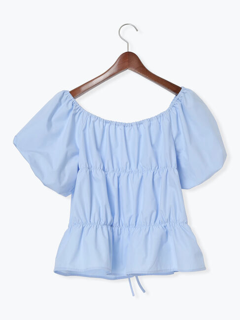 Te chichi TERRASSE「◎ボリューム袖前後2WAYシャーリングブラウス」|シャツ・ブラウス|