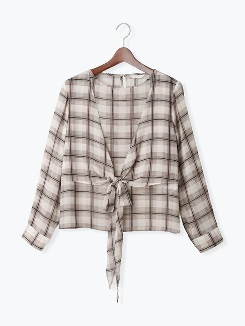 Te chichi「ウエストリボンシアーチェックブラウス」|シャツ・ブラウス|